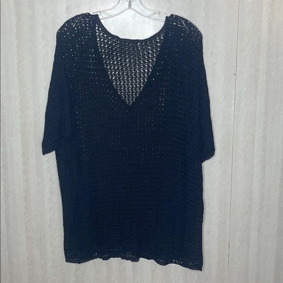 🆕 ELIZABETH by LIZ CLiborne Crochet Button Down Top Size XL - Picture 4 of 5
